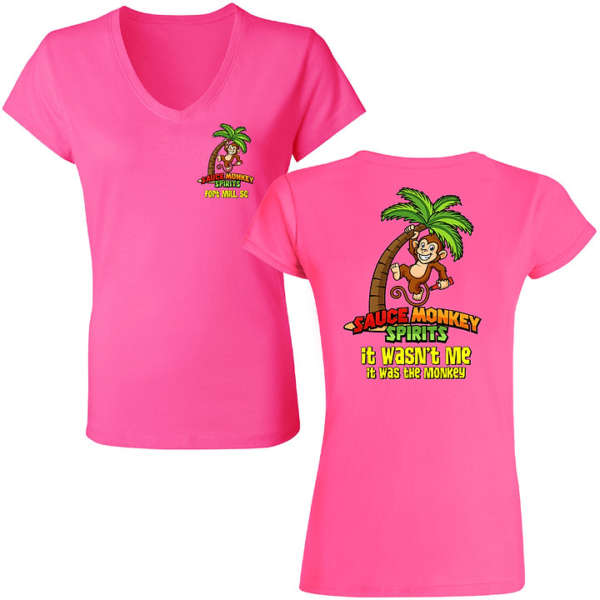 Pink Women's V-Neck T-Shirt (In-Store Pick Up Only) - Image 2