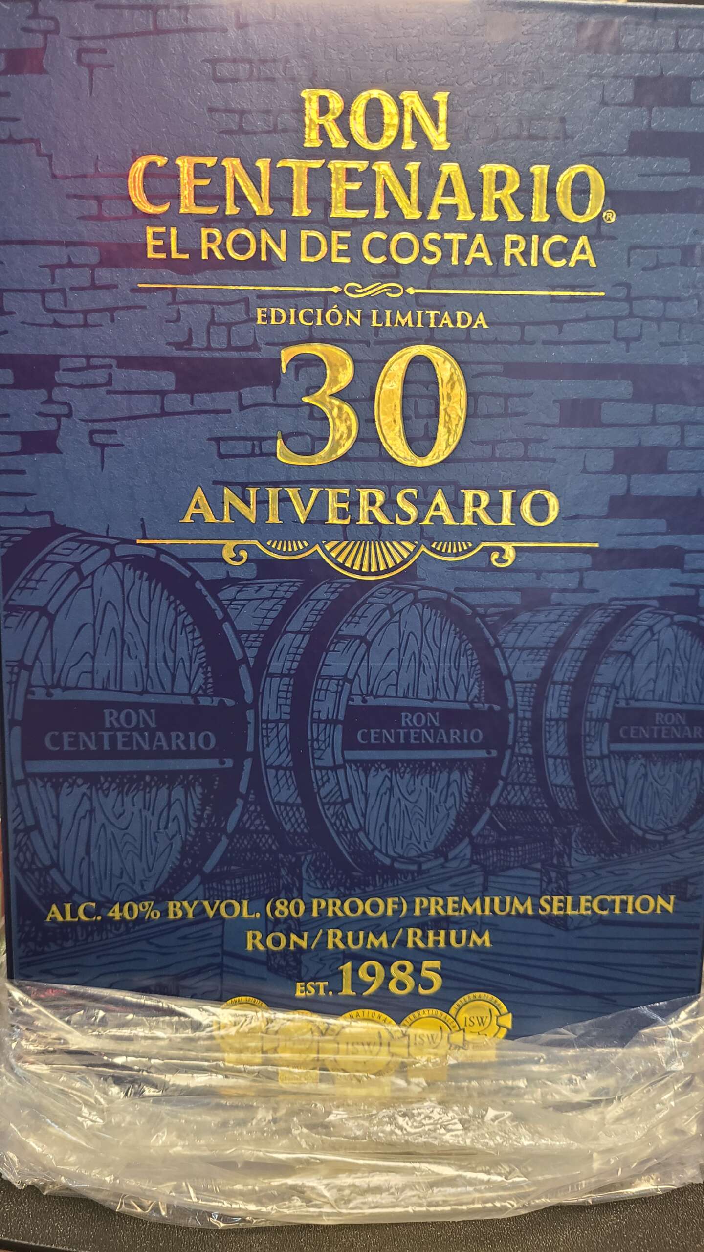 Ron Centenario El Ron De Costa Rica 30 Aniversario